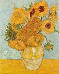 Vaso com girassóis, Van Gogh, 1888