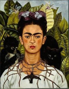 Autorretrato com Colar de Espinhos e Beija-Flor, Frida Kahlo, 1940
